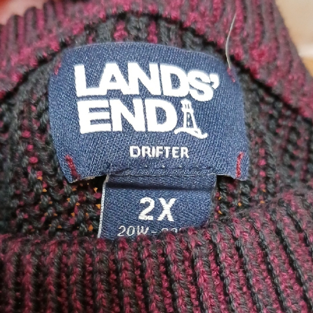 Black / Maroon Ribbed Sweater - Picture 4 of 5